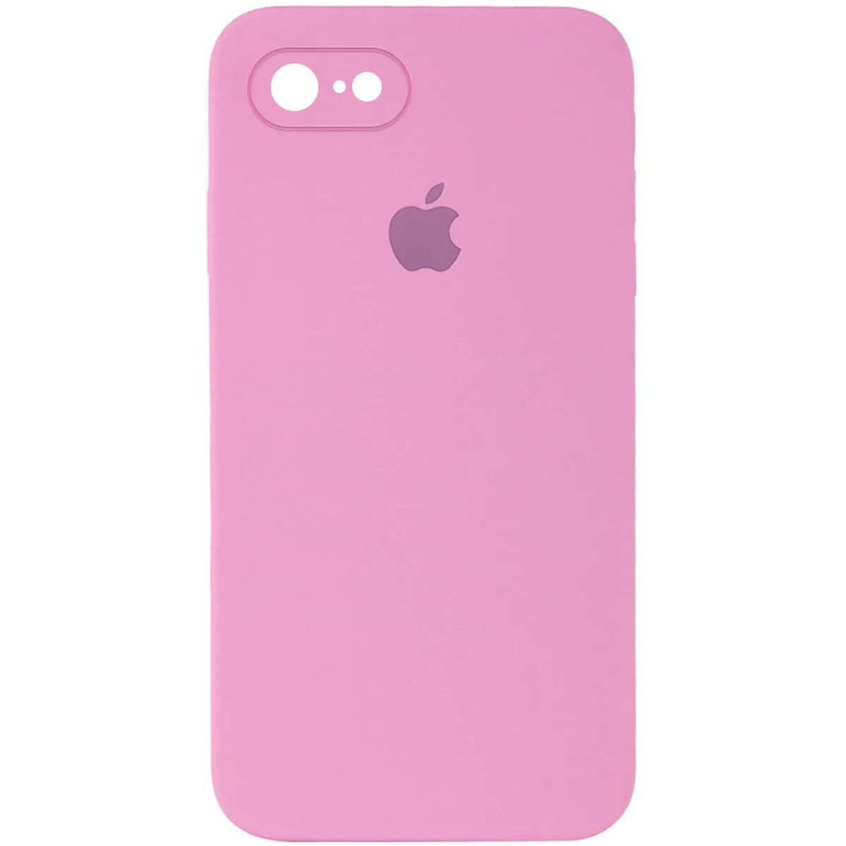 Чохол Silicone Case Square Full Camera Protective (AA) для Apple iPhone 7/8 / SE (2020) (4.7 ") Рожевий / Light pink