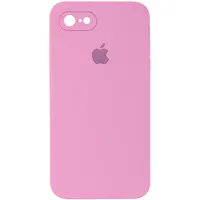 Чохол Silicone Case Square Full Camera Protective (AA) для Apple iPhone 7/8 / SE (2020) (4.7 ") Рожевий / Light pink