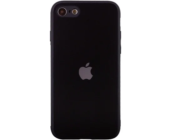 TPU+Glass чехол Matte Candy Full camera для Apple iPhone 7 / 8 / SE (2020) (4.7") Черный