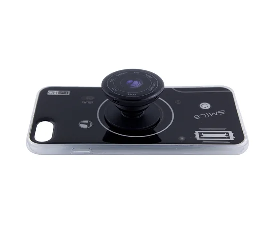 TPU чохол Photo Popsocket для Apple iPhone 7/8 (4.7 ") Чорний