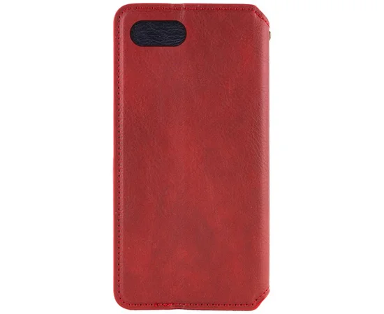 Кожаный чехол-книжка GETMAN Cubic (PU) для Apple iPhone 7 / 8 / SE (2020) (4.7") Красный