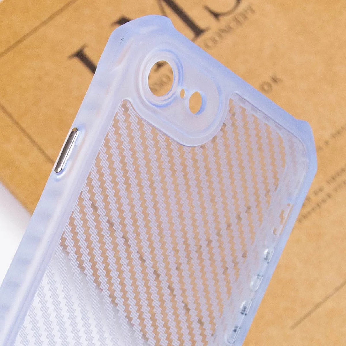 Чехол TPU Ease Carbon color series для Apple iPhone 7 / 8 / SE (2020) (4.7") Синий / Прозрачный