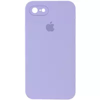 Чохол Silicone Case Square Full Camera Protective (AA) для Apple iPhone 7/8 / SE (2020) (4.7 ") Бузковий / Dasheen