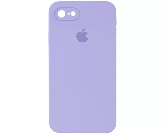 Чохол Silicone Case Square Full Camera Protective (AA) для Apple iPhone 7/8 / SE (2020) (4.7 ") Бузковий / Dasheen