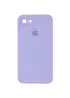 Чехол Silicone Case Square Full Camera Protective (AA) для Apple iPhone 7 / 8 / SE (2020) (4.7") Сиреневый / Dasheen