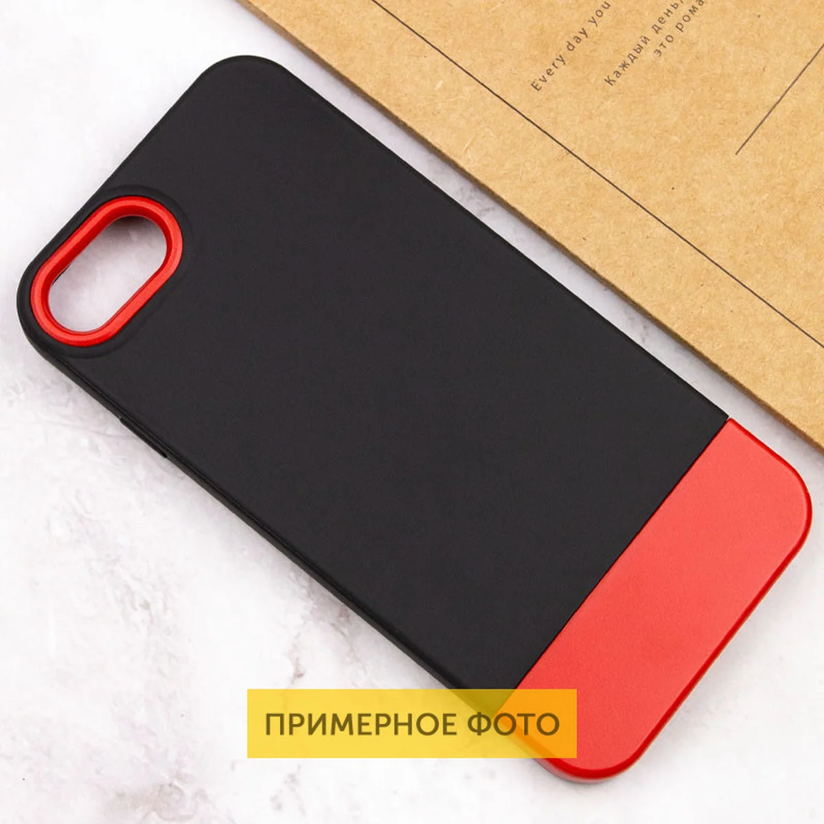 Чехол TPU+PC Bichromatic для Apple iPhone 7 / 8 / SE (2020) (4.7") Black / Red