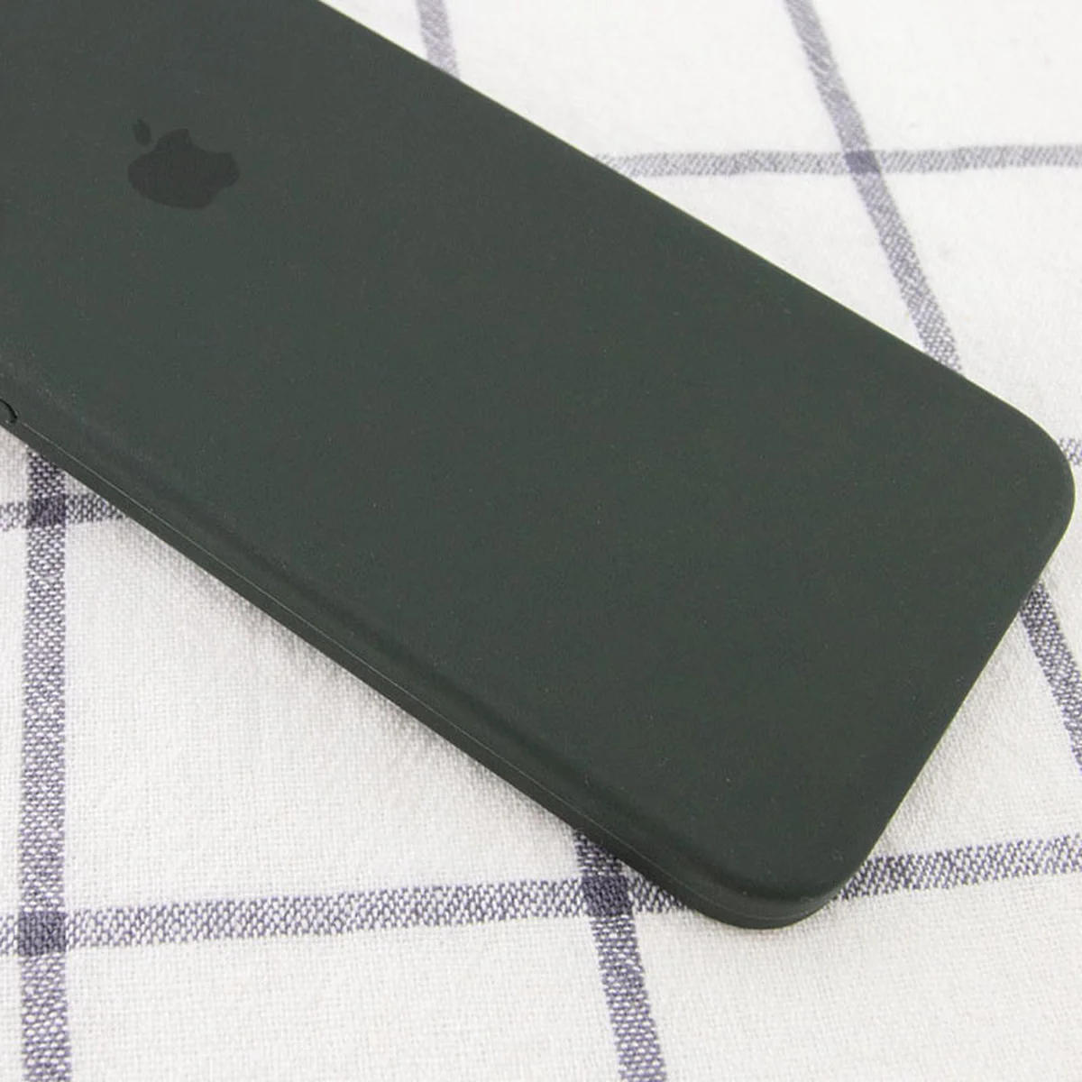 Чехол Silicone Case Square Full Camera Protective (AA) для Apple iPhone 7 / 8 / SE (2020) (4.7") Зеленый / Black Green