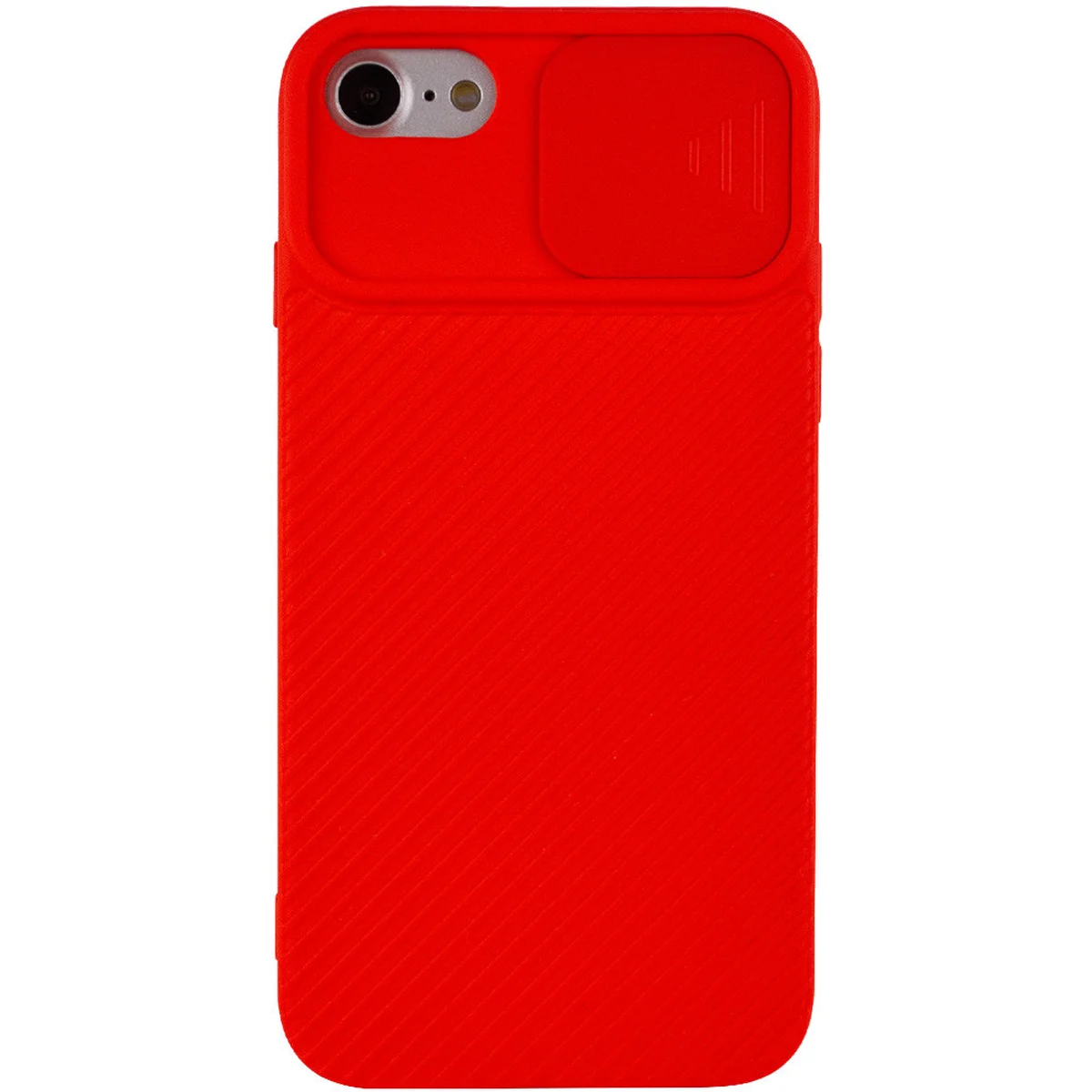 Чехол Camshield Square TPU со шторкой для камеры для Apple iPhone 7 / 8 / SE (2020) (4.7") Красный