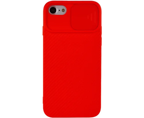 Чехол Camshield Square TPU со шторкой для камеры для Apple iPhone 7 / 8 / SE (2020) (4.7") Красный