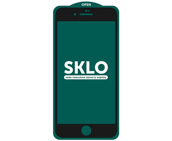 Защитное стекло SKLO 5D (full glue) для Apple iPhone 7 / 8 / SE (2020) (4.7") Черный