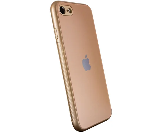 TPU+Glass чохол Matte Candy Full camera для Apple iPhone 7 / 8 / SE (2020) (4.7") Золотий
