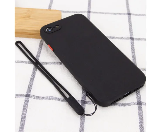 Чехол TPU Square Full Camera для Apple iPhone 7 / 8 / SE (2020) (4.7") Черный