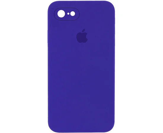 Чохол Silicone Case Square Full Camera Protective (AA) для Apple iPhone 7/8 / SE (2020) (4.7 ") Фіолетовий / Ultra Violet