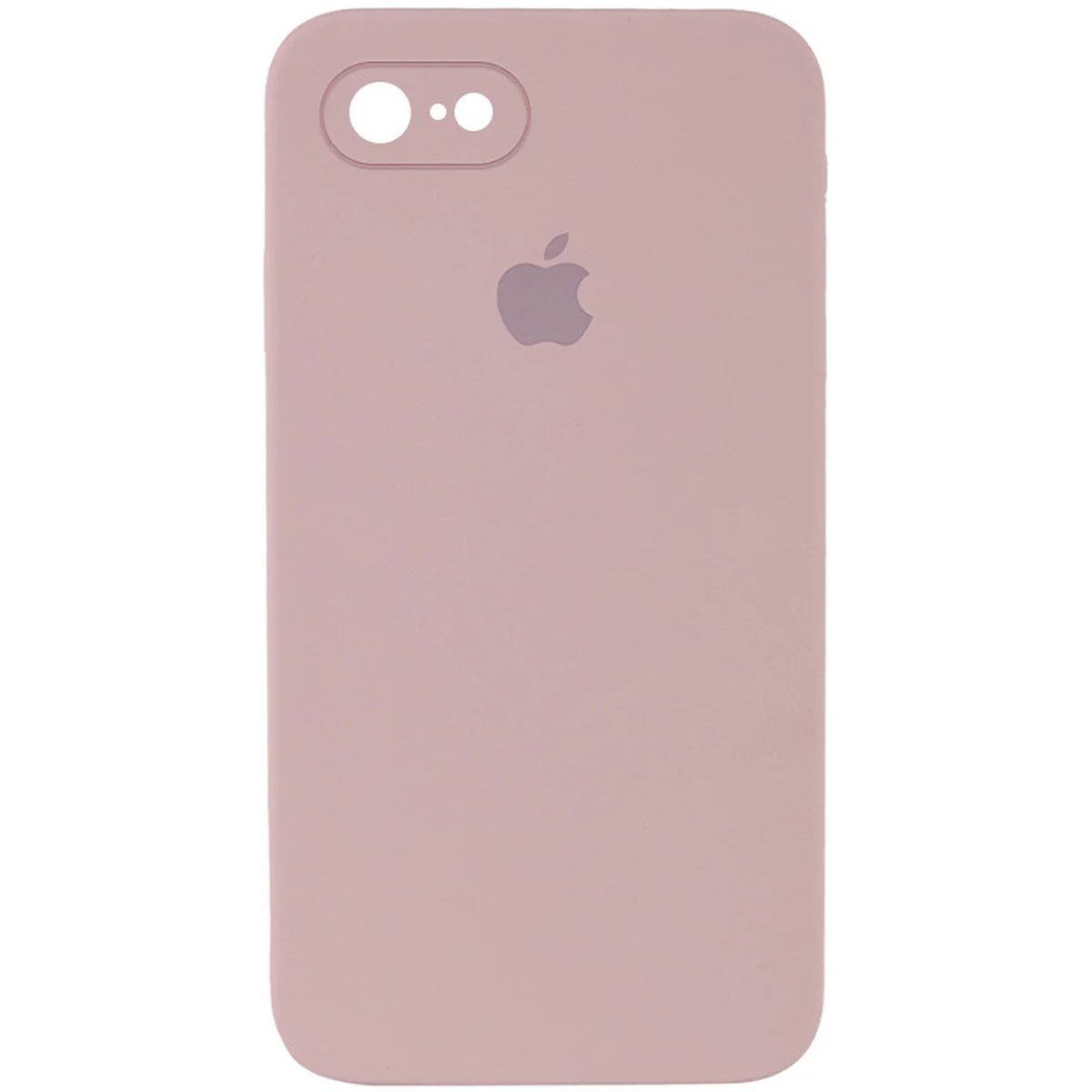 Чехол Silicone Case Square Full Camera Protective (AA) для Apple iPhone 7 / 8 / SE (2020) (4.7") Розовый / Pink Sand