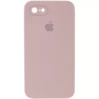 Чехол Silicone Case Square Full Camera Protective (AA) для Apple iPhone 7 / 8 / SE (2020) (4.7") Розовый / Pink Sand