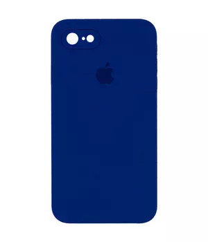 Чохол Silicone Case Square Full Camera Protective (AA) для Apple iPhone 7/8/SE (2020) (4.7") Синій / Deep navy