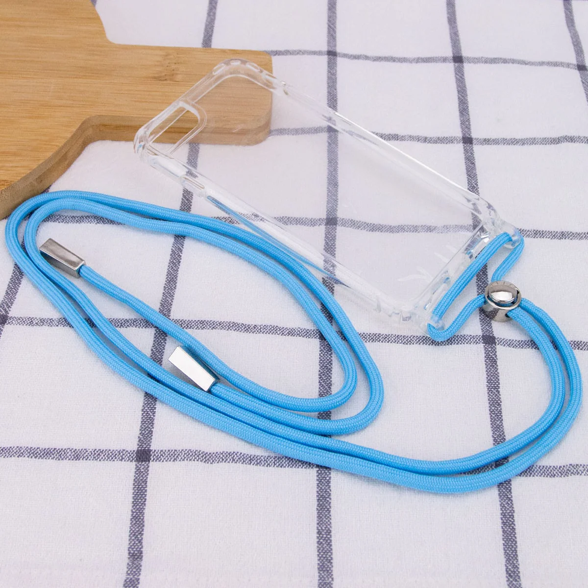 Чохол TPU Crossbody Transparent для Apple iPhone 7/8 / SE (2020) (4.7 ") Блакитний