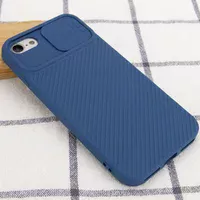 Чехол Camshield Square TPU со шторкой для камеры для Apple iPhone 7 / 8 / SE (2020) (4.7") Синий