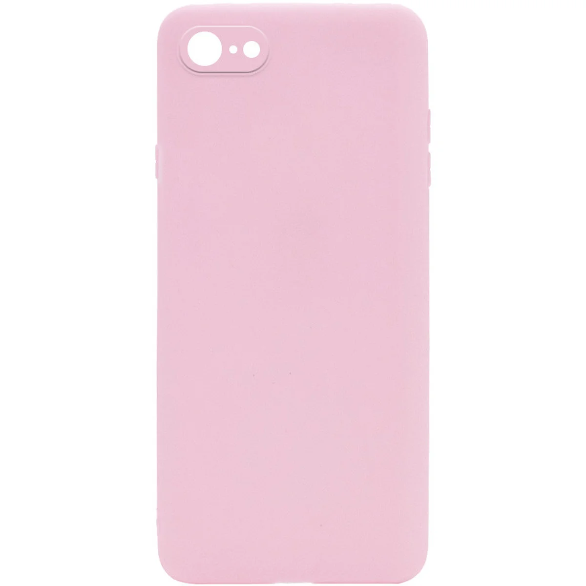 Силиконовый чехол Candy Full Camera для Apple iPhone 7 / 8 / SE (2020) (4.7") Розовый / Pink Sand