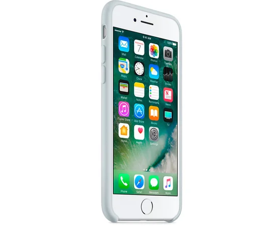 Чохол Silicone case (A) для Apple iPhone 7/8 (4.7 ") Блакитний / Mist blue