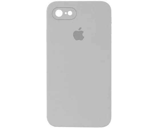 Чехол Silicone Case Square Full Camera Protective (AA) для Apple iPhone 7/8/SE (2020) (4.7") Серый / Light Grey