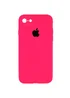 Чехол Silicone Case Square Full Camera Protective (AA) для Apple iPhone 7 / 8 / SE (2020) (4.7") Розовый / Barbie pink