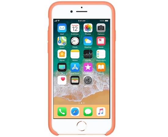 Чохол Silicone case (AAA) для Apple iPhone 7/8 (4.7 ") Персиковий / Peach