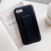 Чехол Silicone Case Hand Holder для Apple iPhone 7 / 8 / SE (2020) (4.7") Черный / Black