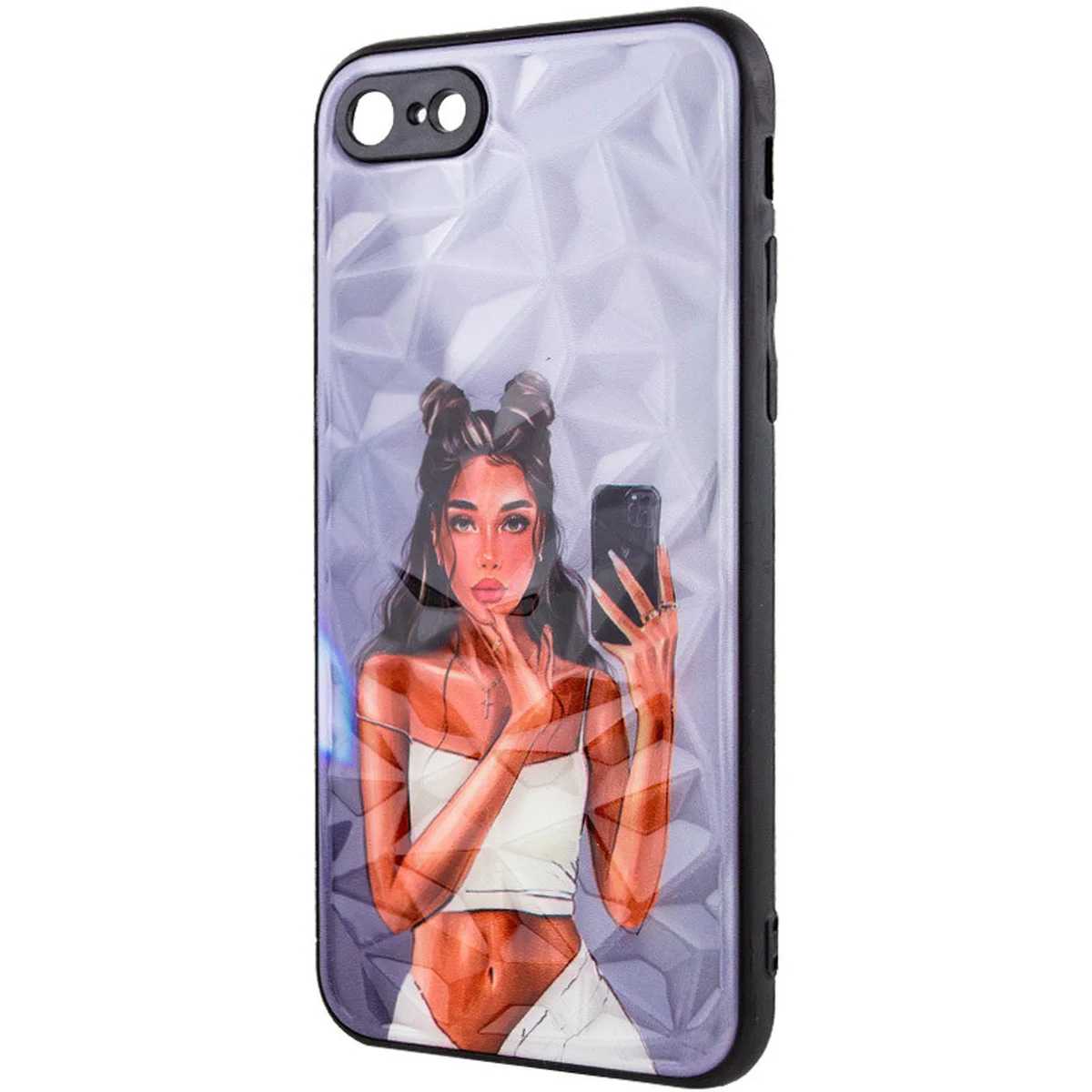 TPU+PC чехол Prisma Ladies для Apple iPhone 7 / 8 / SE (2020) (4.7") Black in White