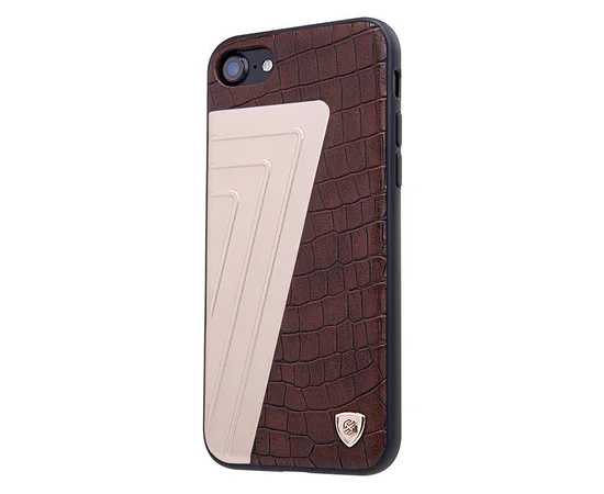 Кожаная накладка Nillkin Hybrid Series для Apple iPhone 7 / 8 (4.7") Коричневый / Золотой