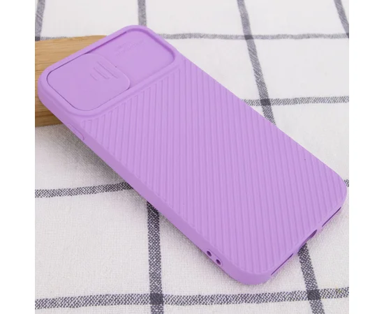 Чехол Camshield Square TPU со шторкой для камеры для Apple iPhone 7 / 8 / SE (2020) (4.7") Сиреневый