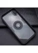 TPU+PC чехол Deen CrystalRing под магнитный держатель для Apple iPhone X / XS (5.8") Бесцветный / Черный