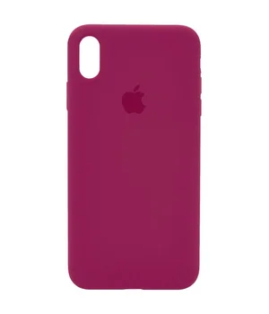 Чехол Silicone Case Full Protective (AA) для Apple iPhone X / XS (5.8") Красный / Rose Red