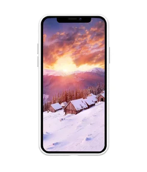 Чехол Silicone case (A) (с закрытым низом) для Apple iPhone X/XS Белый / White