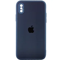 TPU+Glass чохол Matte Candy Full camera для Apple iPhone X / XS (5.8") Синій
