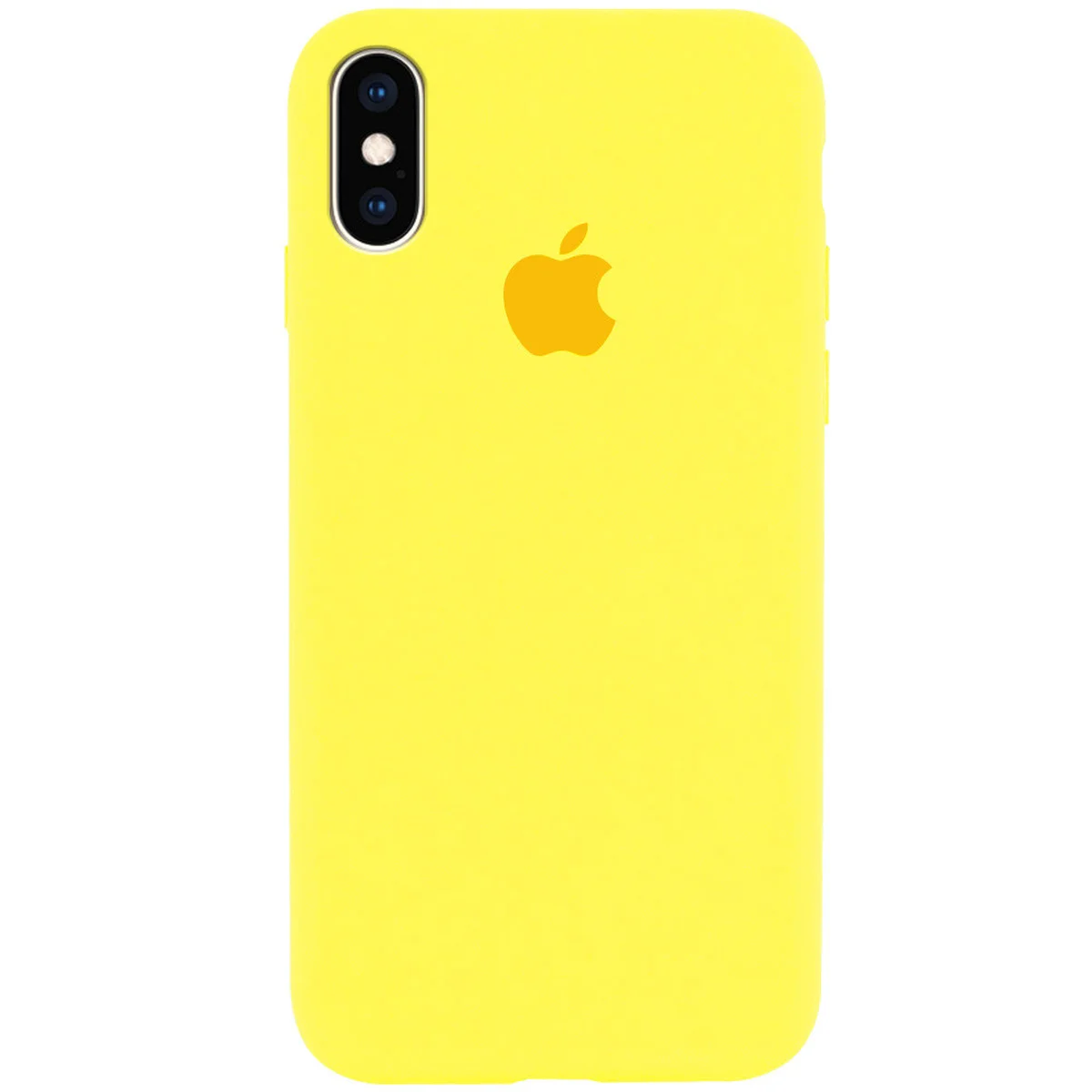 Чехол Silicone Case Full Protective (AA) для Apple iPhone X/XS Желтый / Yellow