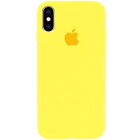 Чехол Silicone Case Full Protective (AA) для Apple iPhone X/XS Желтый / Yellow