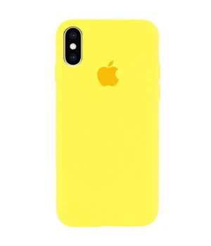 Чохол Silicone Case Full Protective (AA) для Apple iPhone X / XS Жовтий / Yellow