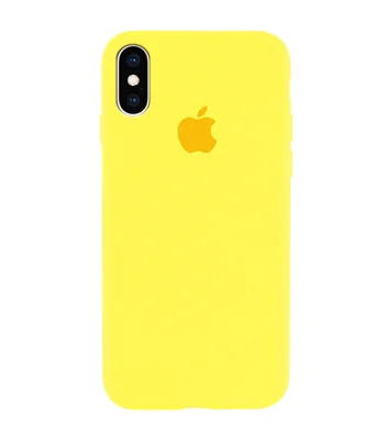 Чохол Silicone Case Full Protective (AA) для Apple iPhone X / XS Жовтий / Yellow