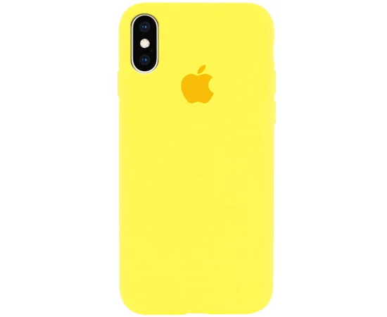 Чехол Silicone Case Full Protective (AA) для Apple iPhone X/XS Желтый / Yellow