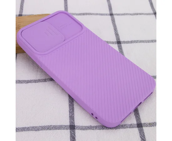 Чехол Camshield Square TPU со шторкой для камеры для Apple iPhone X / XS (5.8") Сиреневый