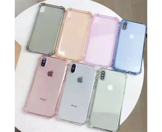 TPU чехол Epic Ease с усиленными углами для Apple iPhone X (5.8") Черный / Transparent