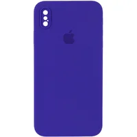 Чехол Silicone Case Square Full Camera Protective (AA) для Apple iPhone XS (5.8") Фиолетовый / Ultra Violet
