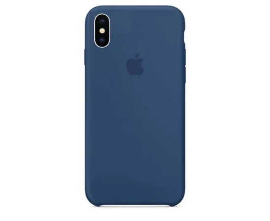 Чехол Silicone case (AAA) для Apple iPhone X (5.8") Синий /  Blue Cobalt