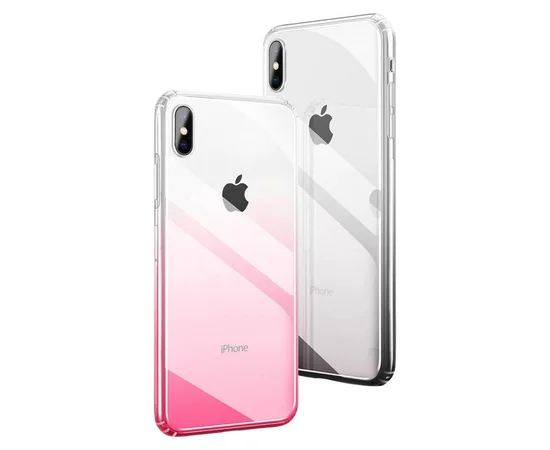 TPU+PC Ombre для Apple iPhone X / XS (5.8") Розовый