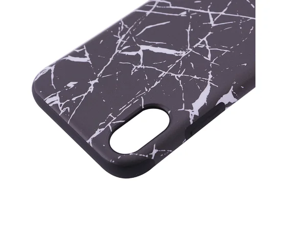 TPU чехол Rock Origin Series (Textured marble) для Apple iPhone X/XS Черный / Black marble