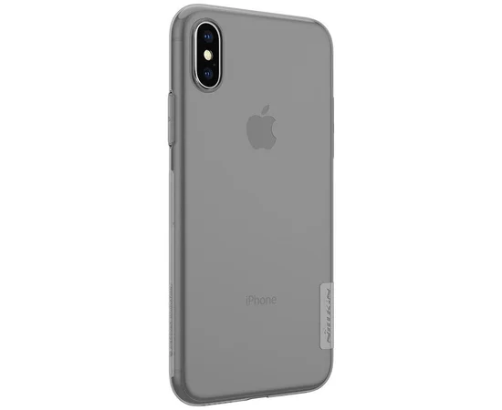 TPU чехол Nillkin Nature Series для Apple iPhone X/XS Серый (прозрачный)