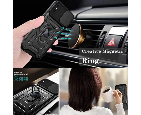 Ударопрочный чехол Camshield Serge Ring для Apple iPhone X / XS (5.8") Черный