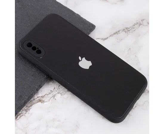 TPU+Glass чехол Matte Candy Full camera для Apple iPhone X / XS (5.8") Черный