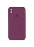 Чехол Silicone Case Square Full Camera Protective (AA) для Apple iPhone XS (5.8") Бордовый / Maroon